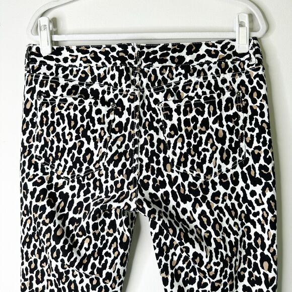 CACHE Jeans Women 12 Animal Leopard Cheetah Stretch Denim Slim Fit Ankle NWOT - Picture 5 of 9